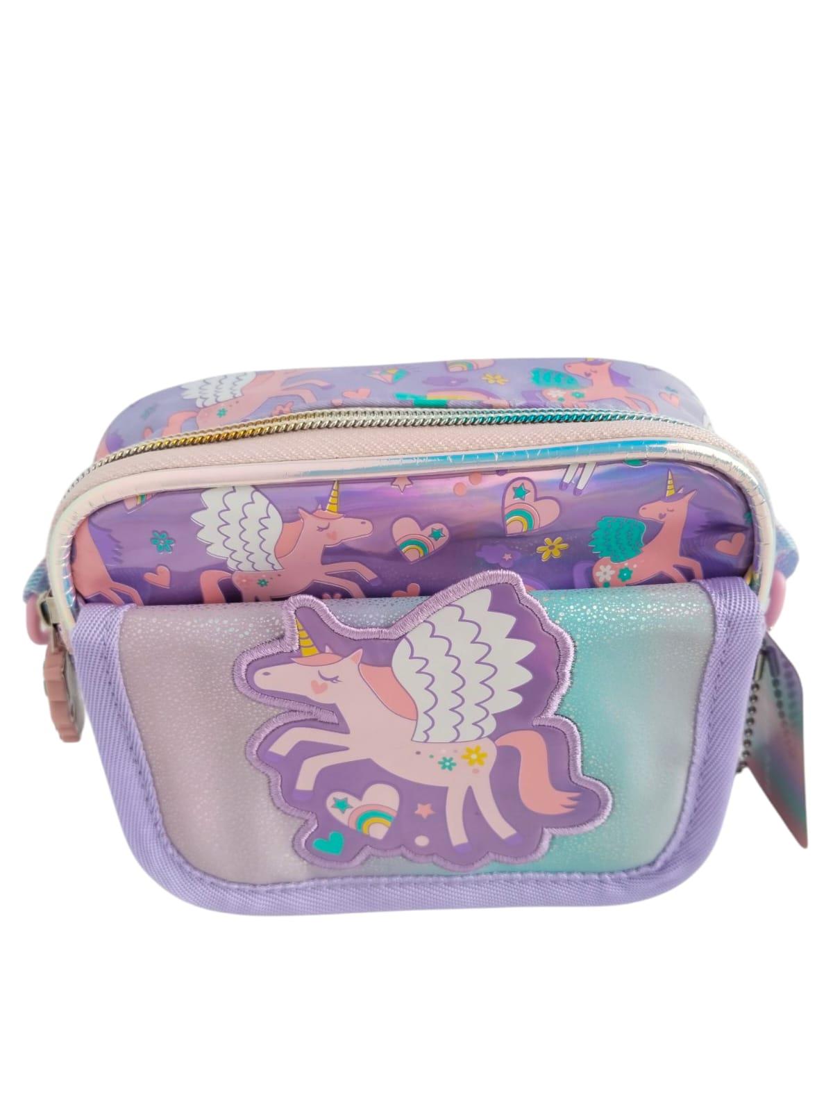 Mor Kanatlı Unicorn Detaylı Çapraz Çanta CN0059