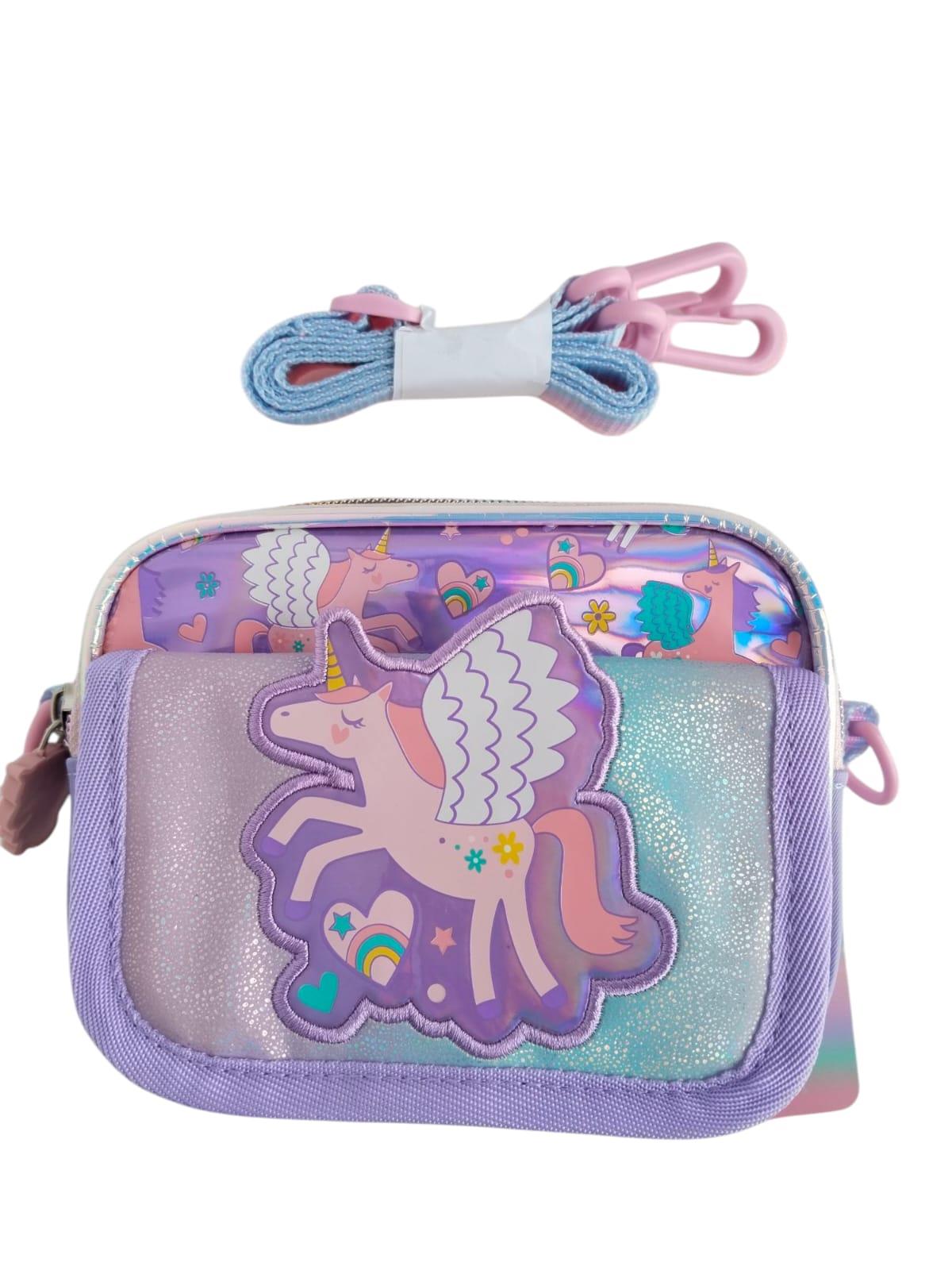 Mor Kanatlı Unicorn Detaylı Çapraz Çanta CN0059