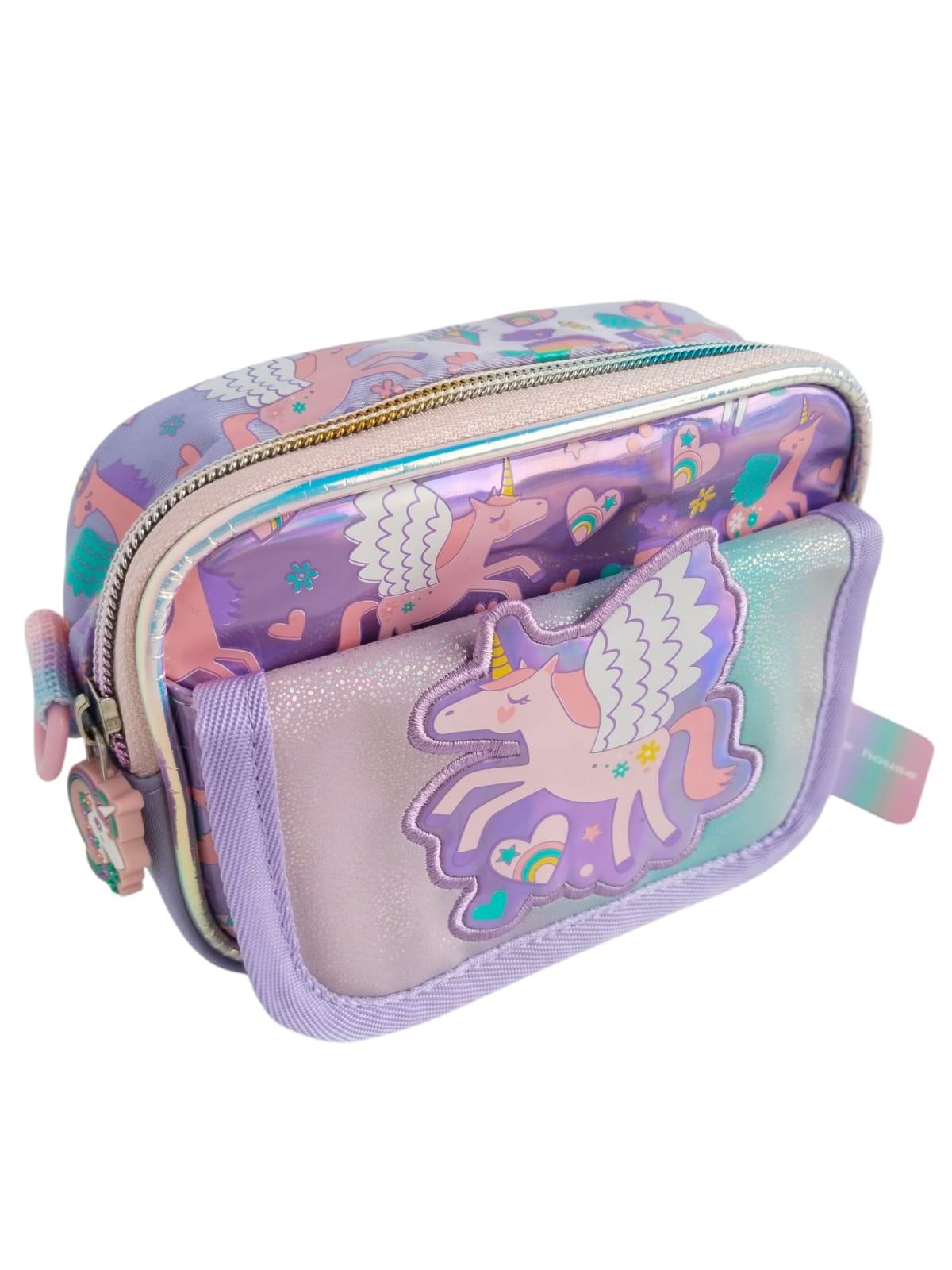Mor Kanatlı Unicorn Detaylı Çapraz Çanta CN0059