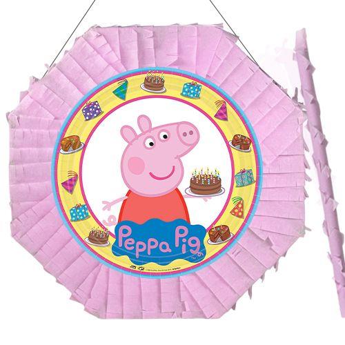 Pinyata Peppa Pig Pinyata 42 cm + Sopası Doğum günü eğlencesi
