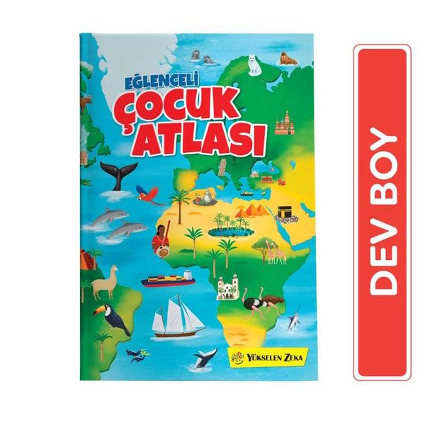 Yükselen Eğlenceli Çocuk Atlası 25*34 dev sert kapak ciltli eğlenceli çocuk atlası