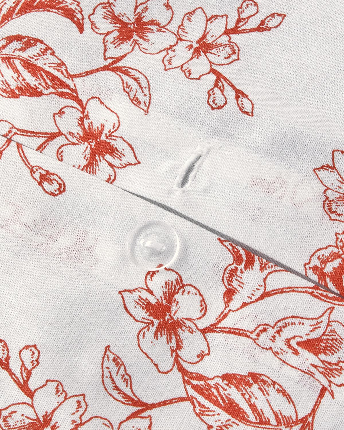 Bumbac Dublu Set Lenjerie De Pat 200 x 220 cm Portocaliu