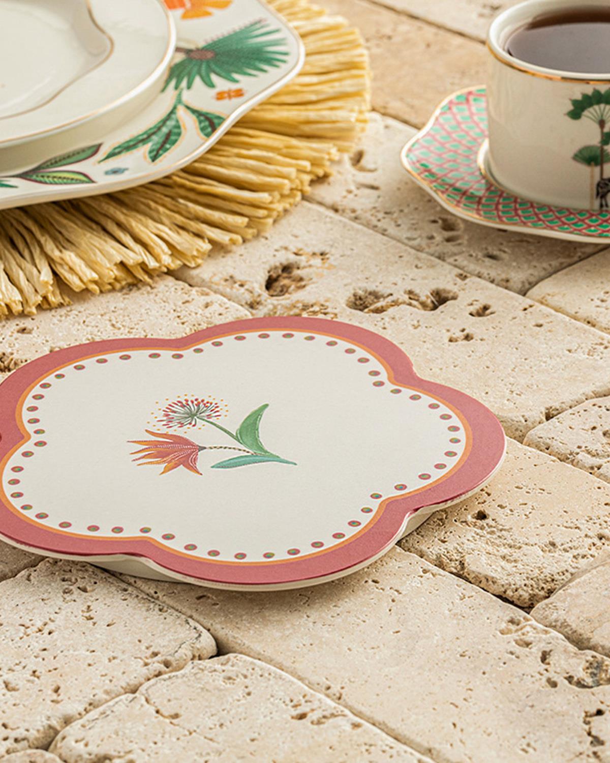 Melamine Hot Mat 17 cm Pink