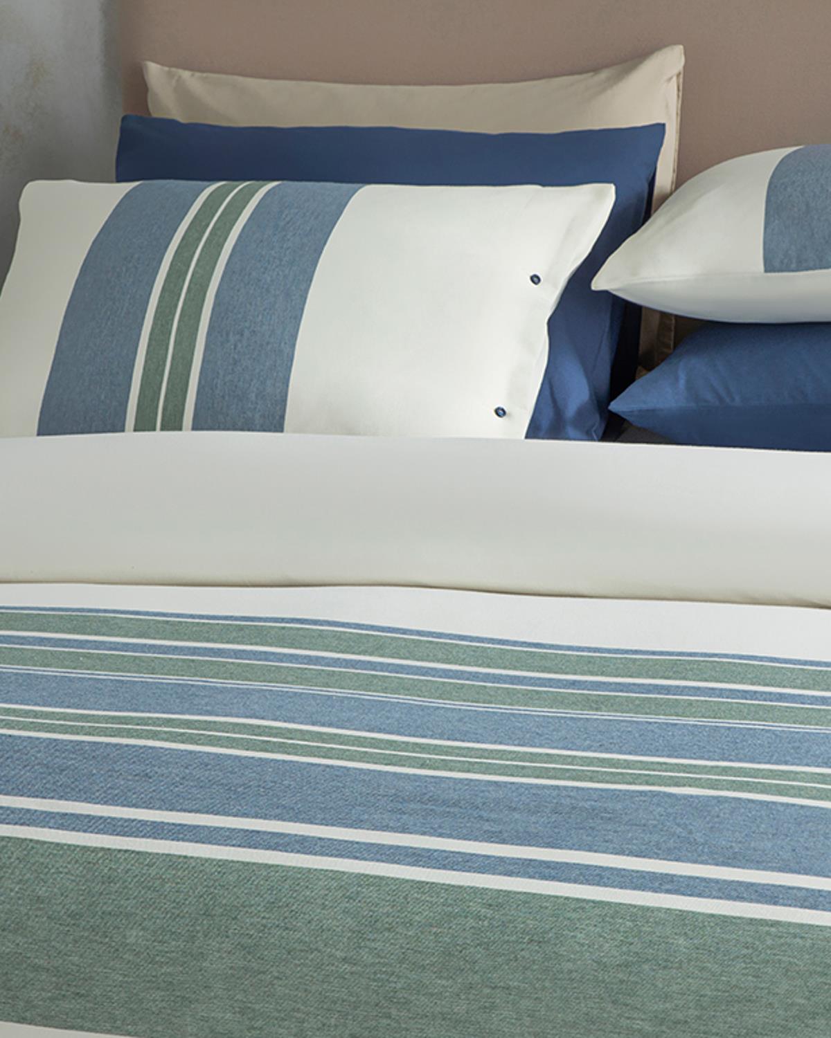 Winter Soft King Size Duvet Cover Set 240x220 cm Navy Blue-Green