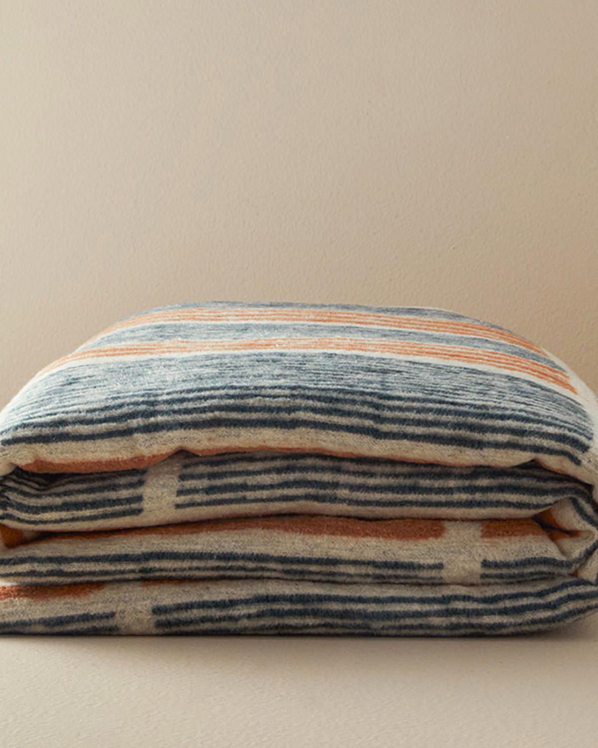 Cotton For One Person Blanket 150x200 cm Brick - Green
