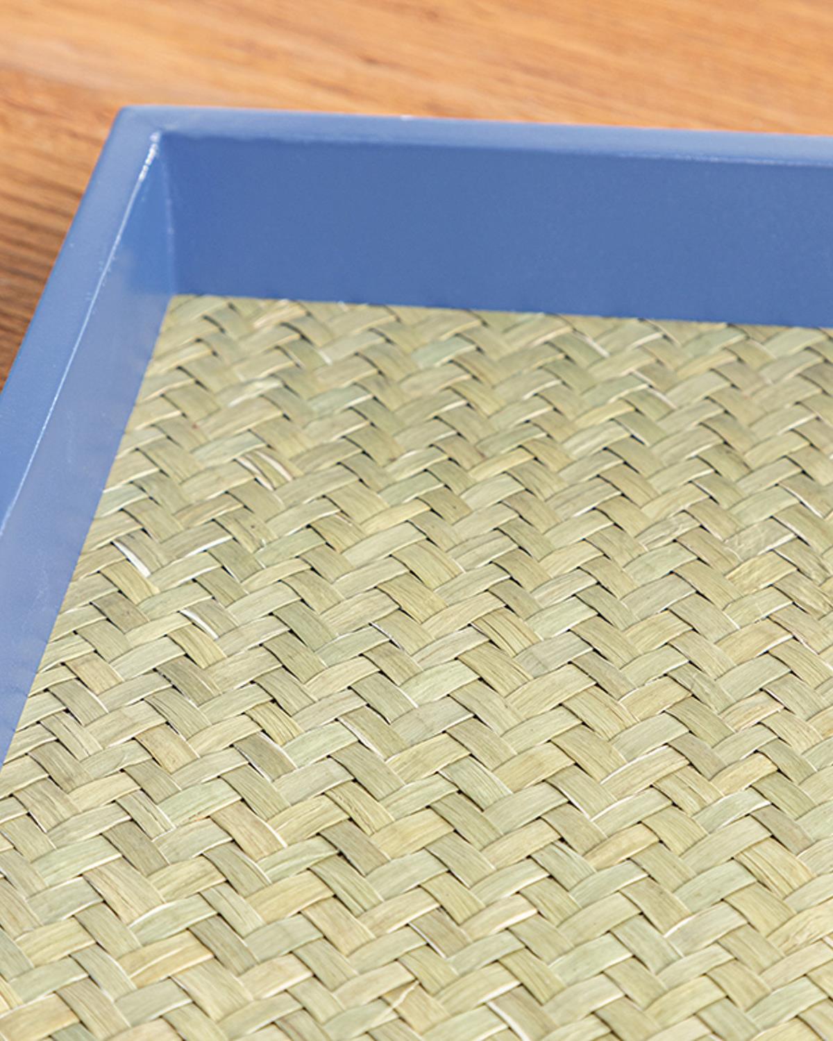 Alexa Decorative Tray 32x32x4 cm Dark Blue
