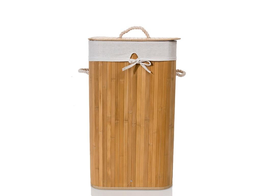 Bamboo КОШ ЗА ПРАНЕ Сгъваем Бамбук 35x35x60 cm Beige