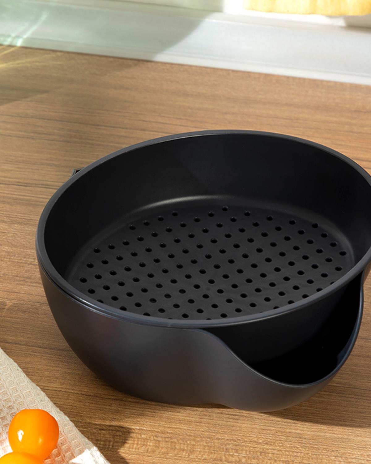 Basic Plastic 2 Pieces Strainer 20 cm Anthracite