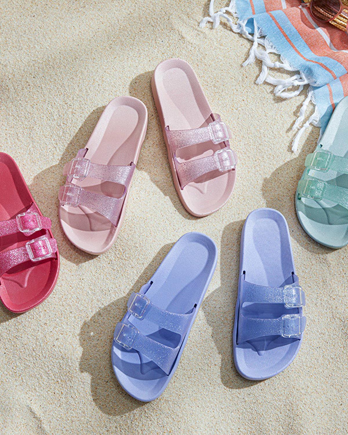 Bright Pvc Women Sandals 40 Lilac.