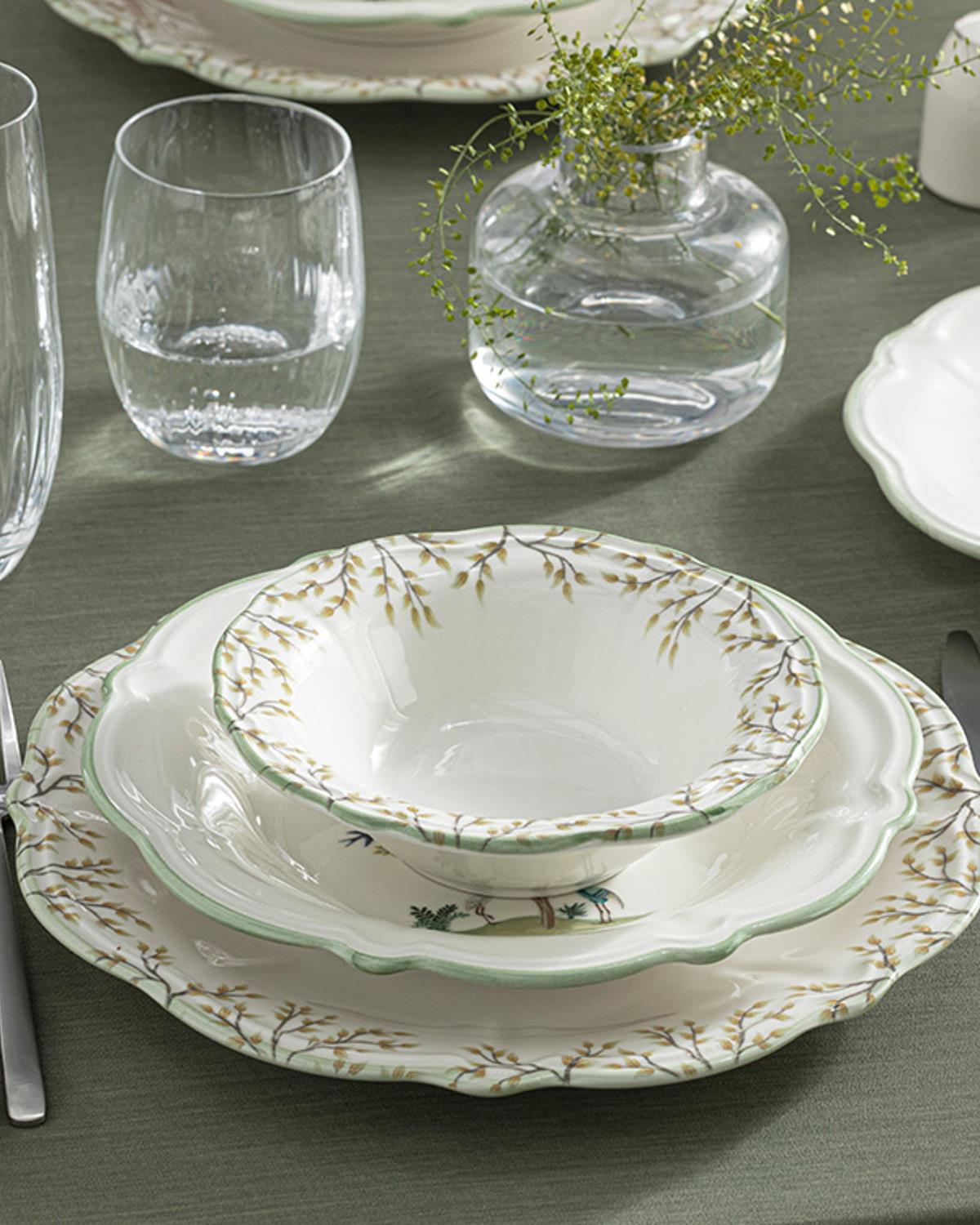 Buriti Porcelain Table Set 24 Pieces, 6 Servings Green