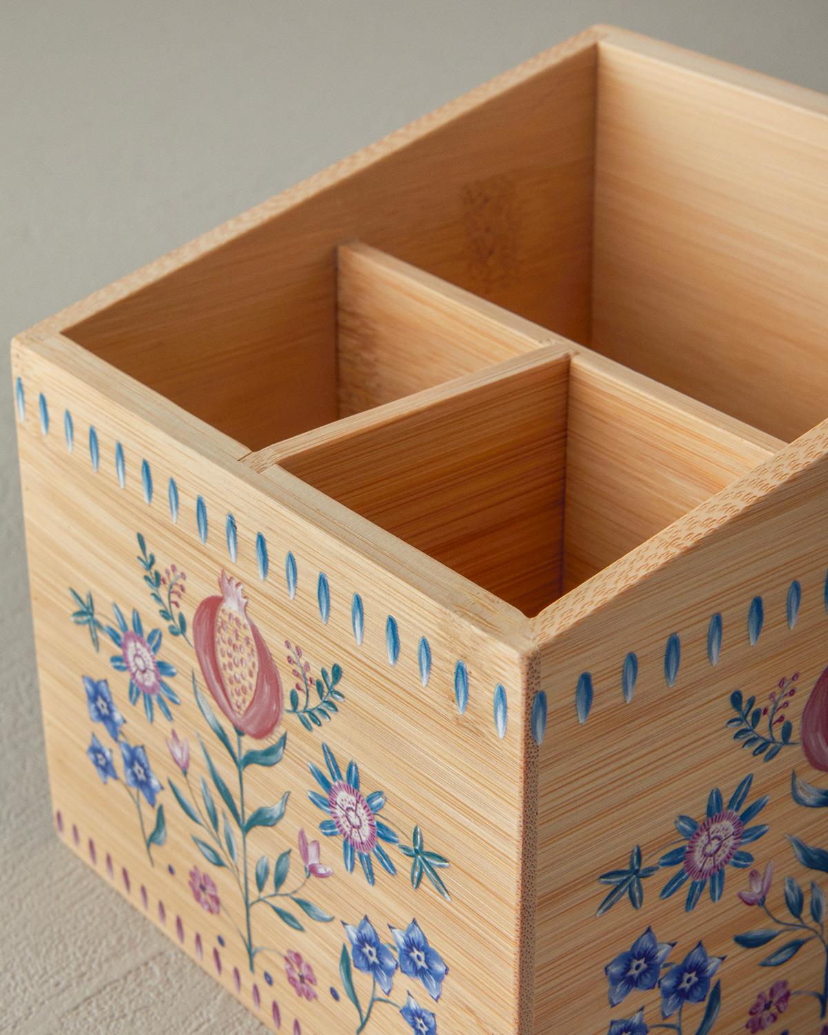 Bamboo Spoon Tray 12.5 cm Pınk