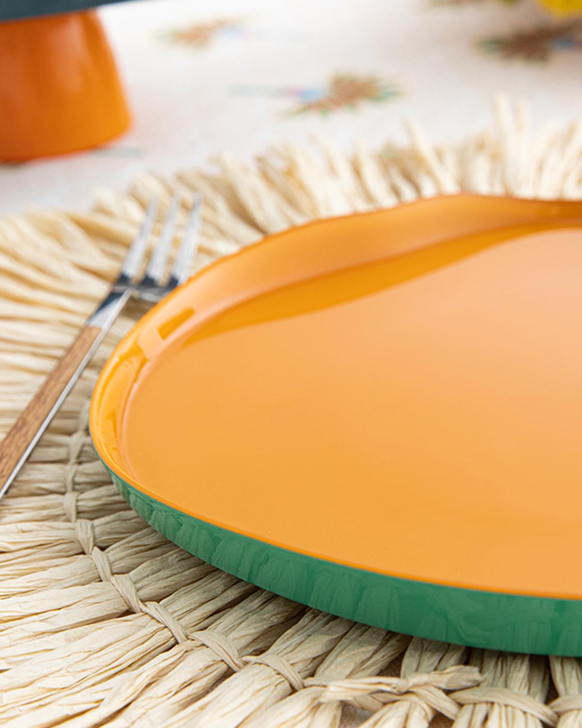 Charm Glass Cake Plate 21 cm Orange,