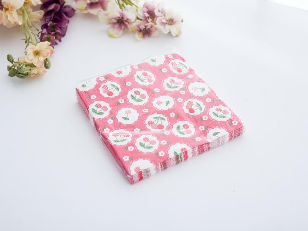 Cherry Round ХАРТИЙНИ САЛФЕТКИ Хартия 33x33 cm Fuschia