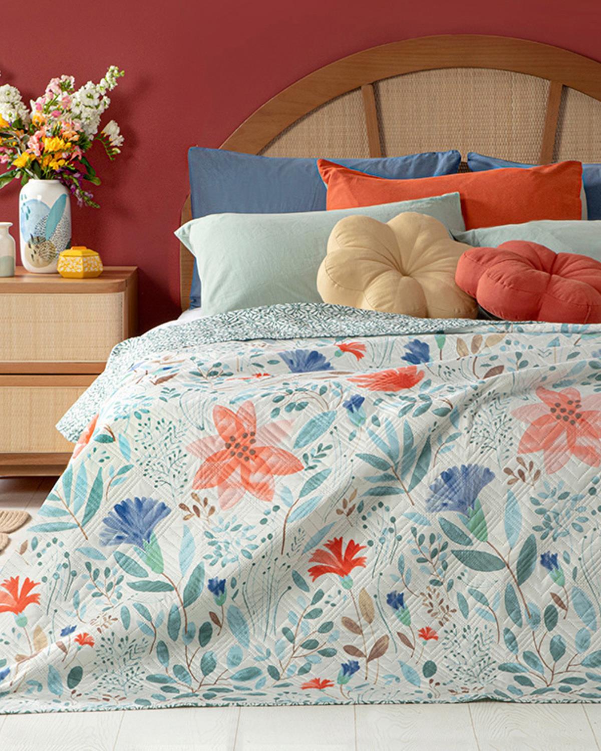 Clove Posy Многофункционално Покривало Кралски размер 240x220 см Селадон