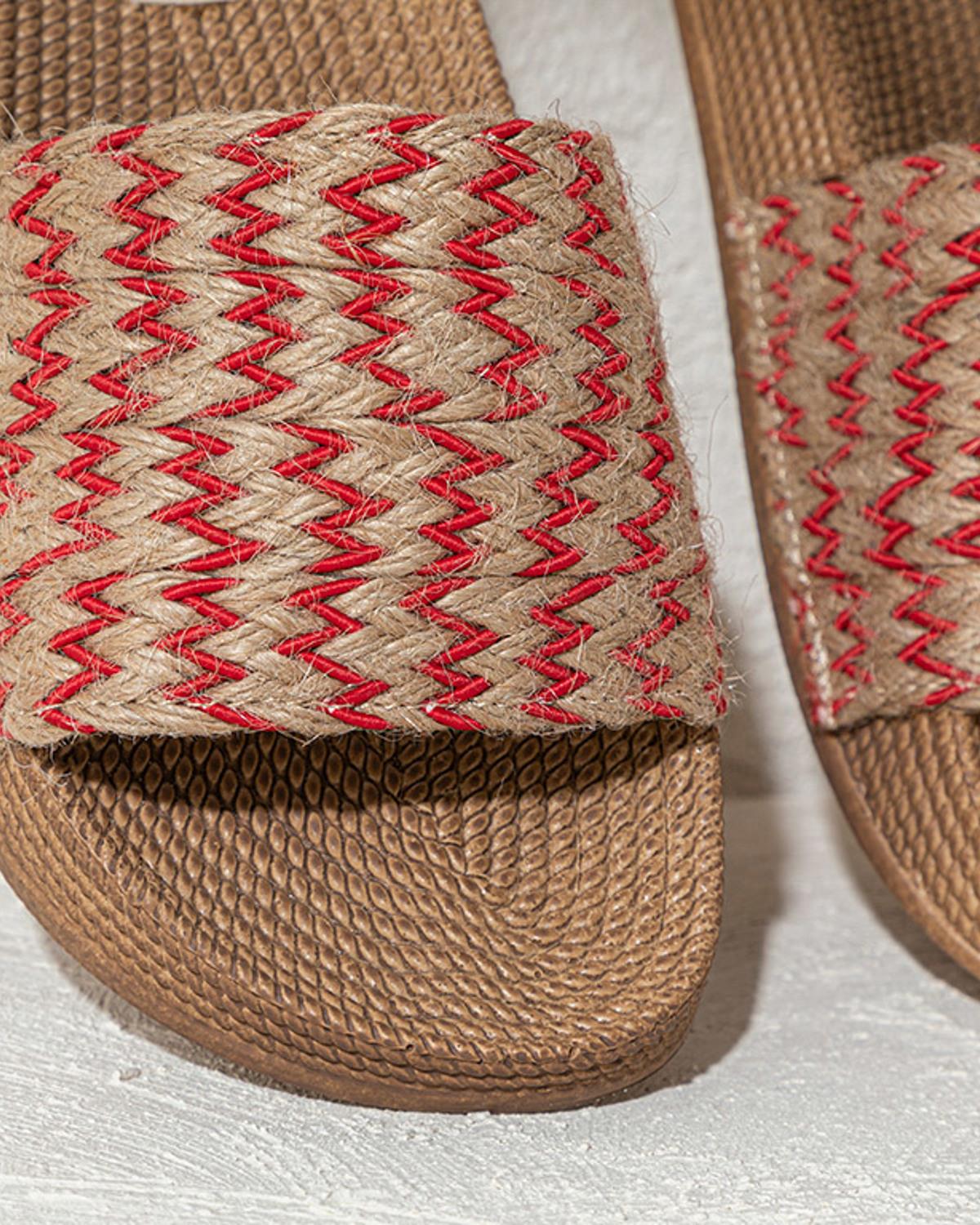 Coastal Rope Women Outdoor Slippers 39 Red
