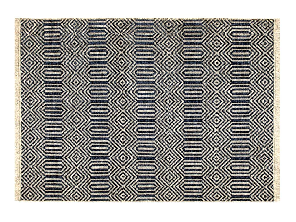 Cool Geometric Килим Шенил-Юта, Тъмно Синьо, 200 X 300