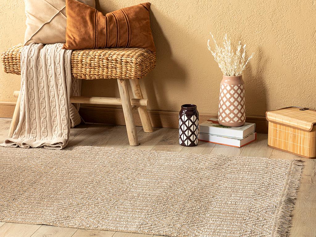Cool Geometric КИЛИМ Şönil-Jüt 80x150 cm Beige