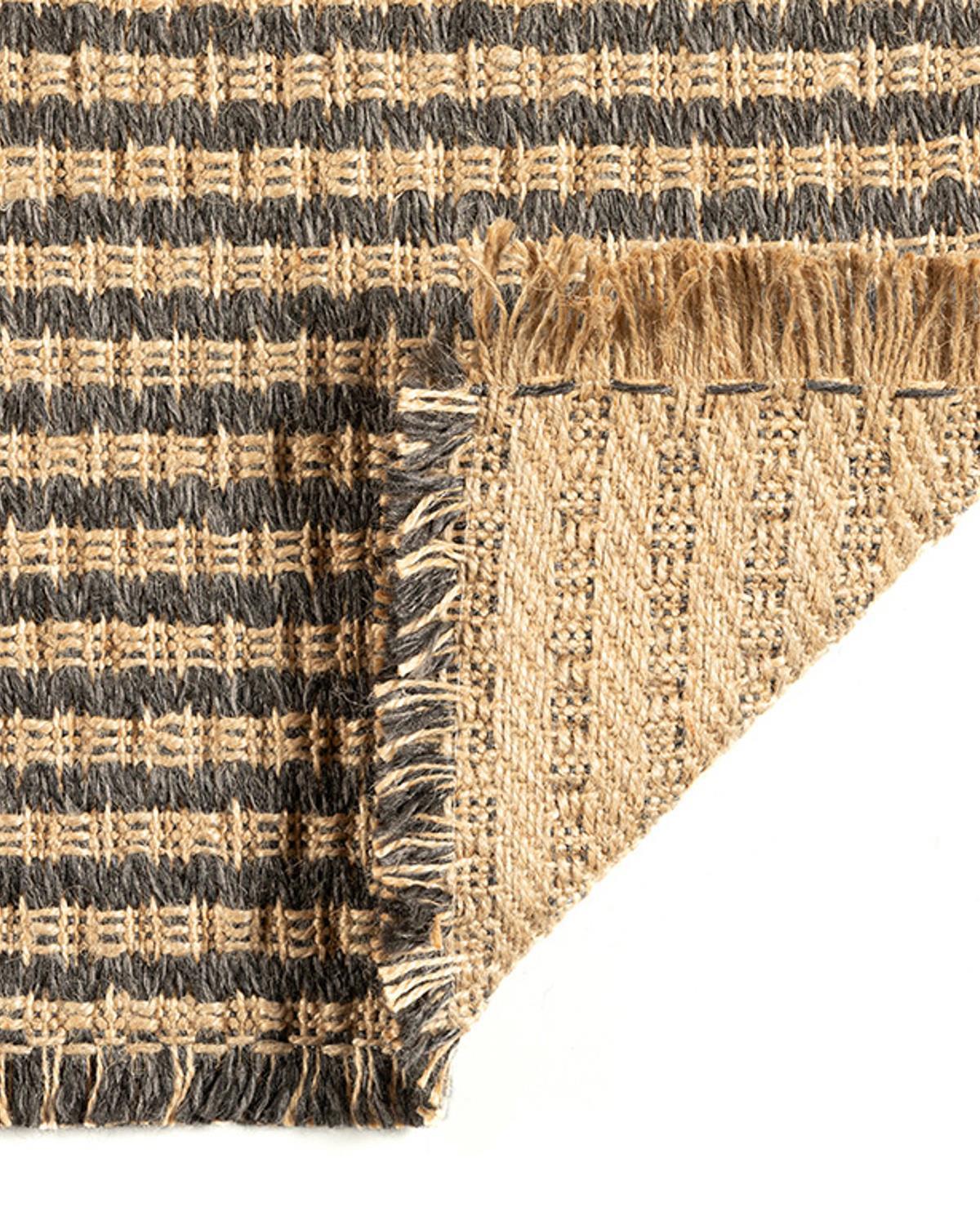 Coppa Jute Decorative Jute Carpet 160x230 cm Natural - Black
