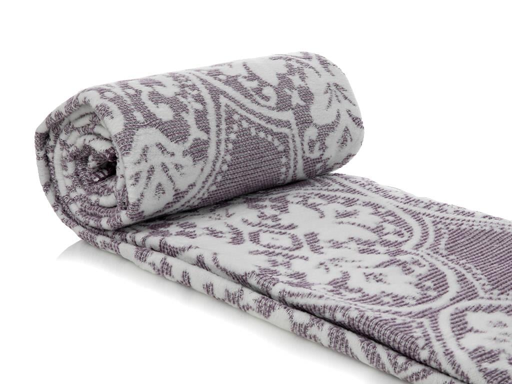 Elegance Damask ОДЕАЛО Tek Kişilik Вафла 150x200 cm Purple.