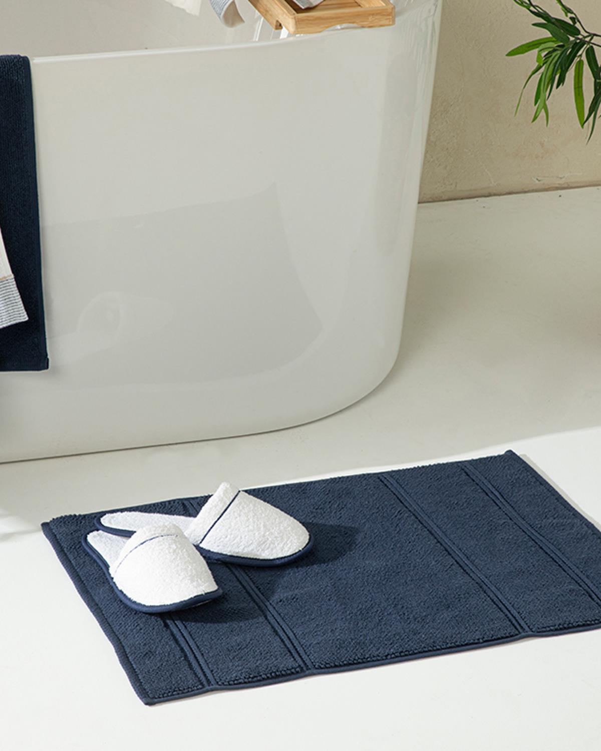 Elegant Brass Towel For Foot 50x70 cm Dark Blue