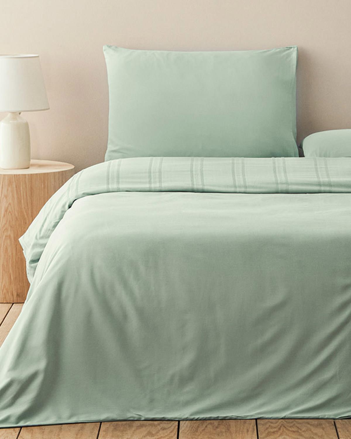 Fancy Premium Soft Cotton For One Person Duvet Cover Set 160x220 cm Seledon,