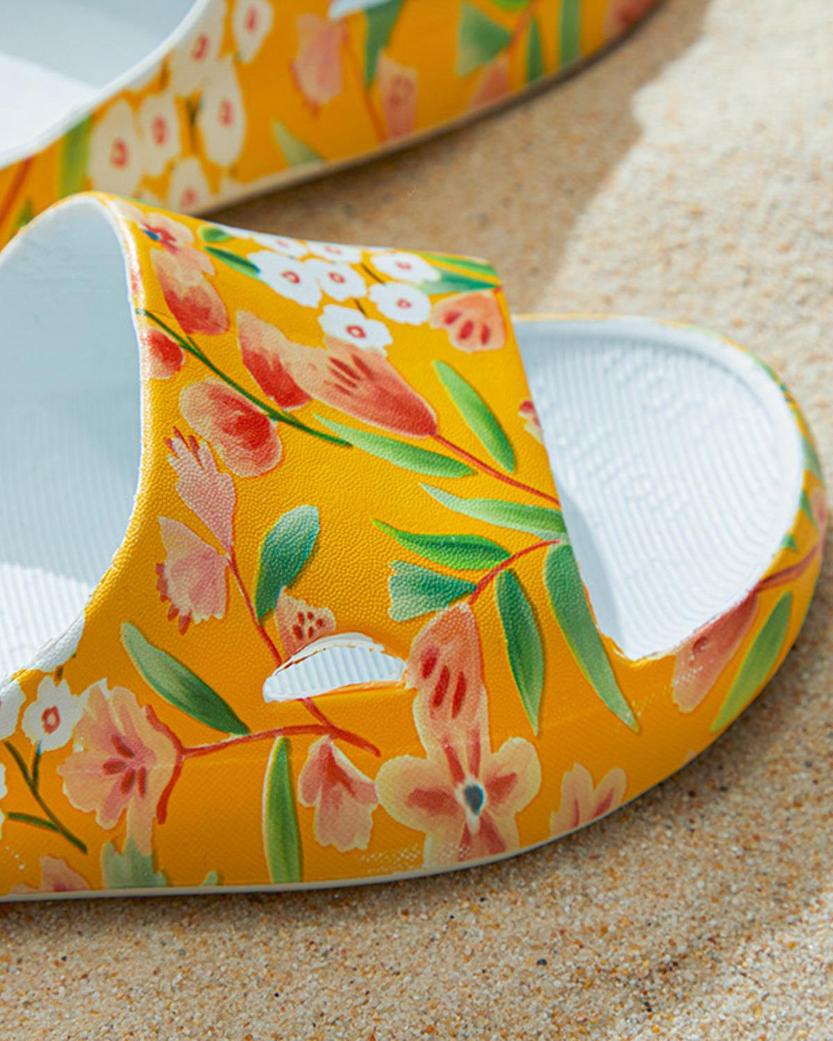 Fiona Women Beach Slipper 36 Yellow