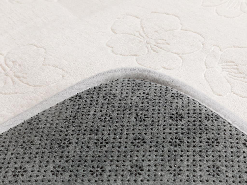 Floral ПОСТЕЛКА ЗА БАНЯ КО С нехлъзгащ се гръб Гореща Щампа 60x100 cm + 60x50 cm Ecru