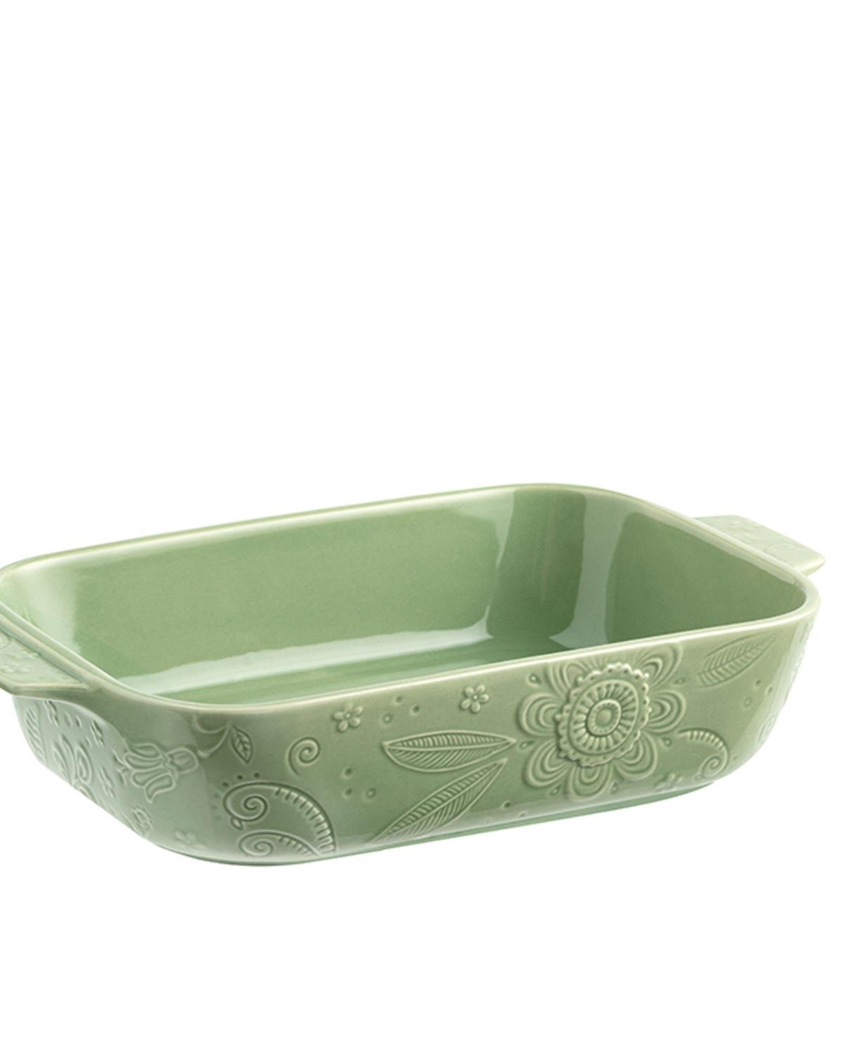 Floral Poem ТЕПСИЯ ЗА ФУРНА Stoneware Green