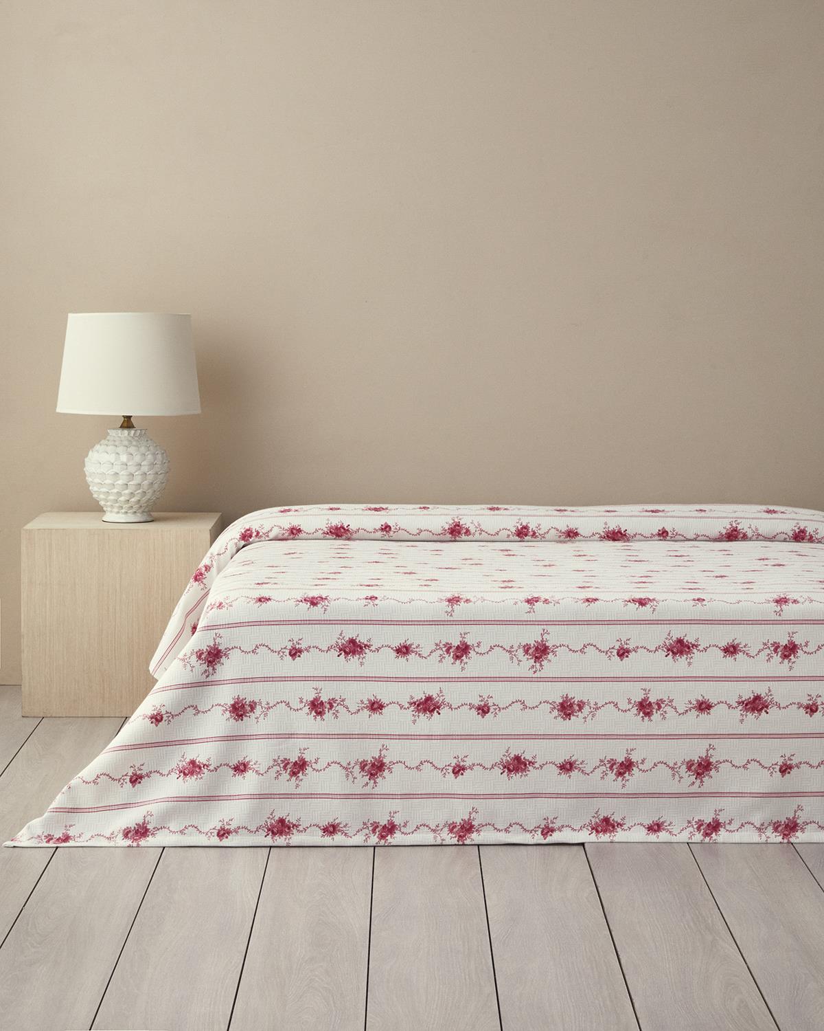 Flower Line Одеяло Пике Единичен С щампа 150x220 см Розов