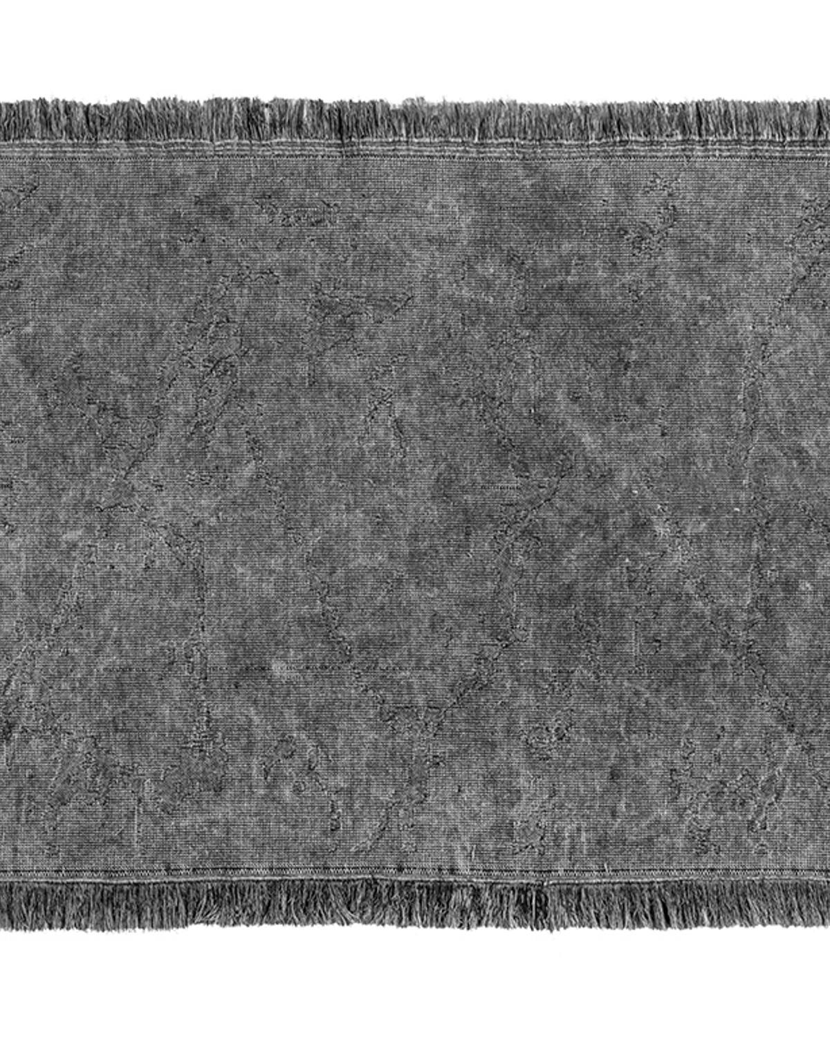 Fringe Cotton Rug 160x230 cm Anthracite