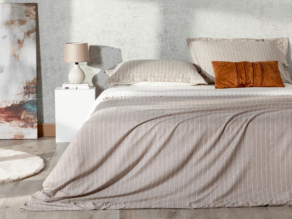 Gentle СПАЛНО БЕЛЬО КОМПЛЕ Двоен Pinstripe Twill 200x220 cm Brown