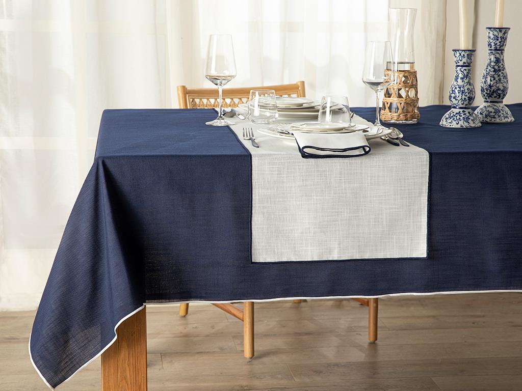 Grace Polyestere Table Cloth 150x200 cm Dark Blue