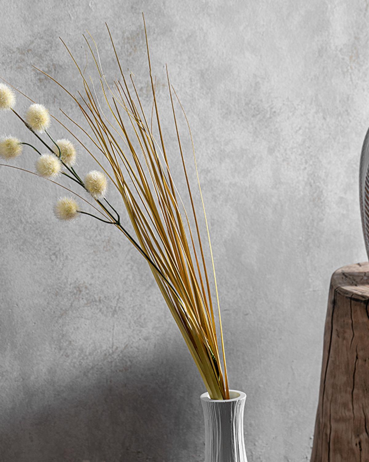 Grass Ball Single Branch Artificial Flowe 85 cm Cream