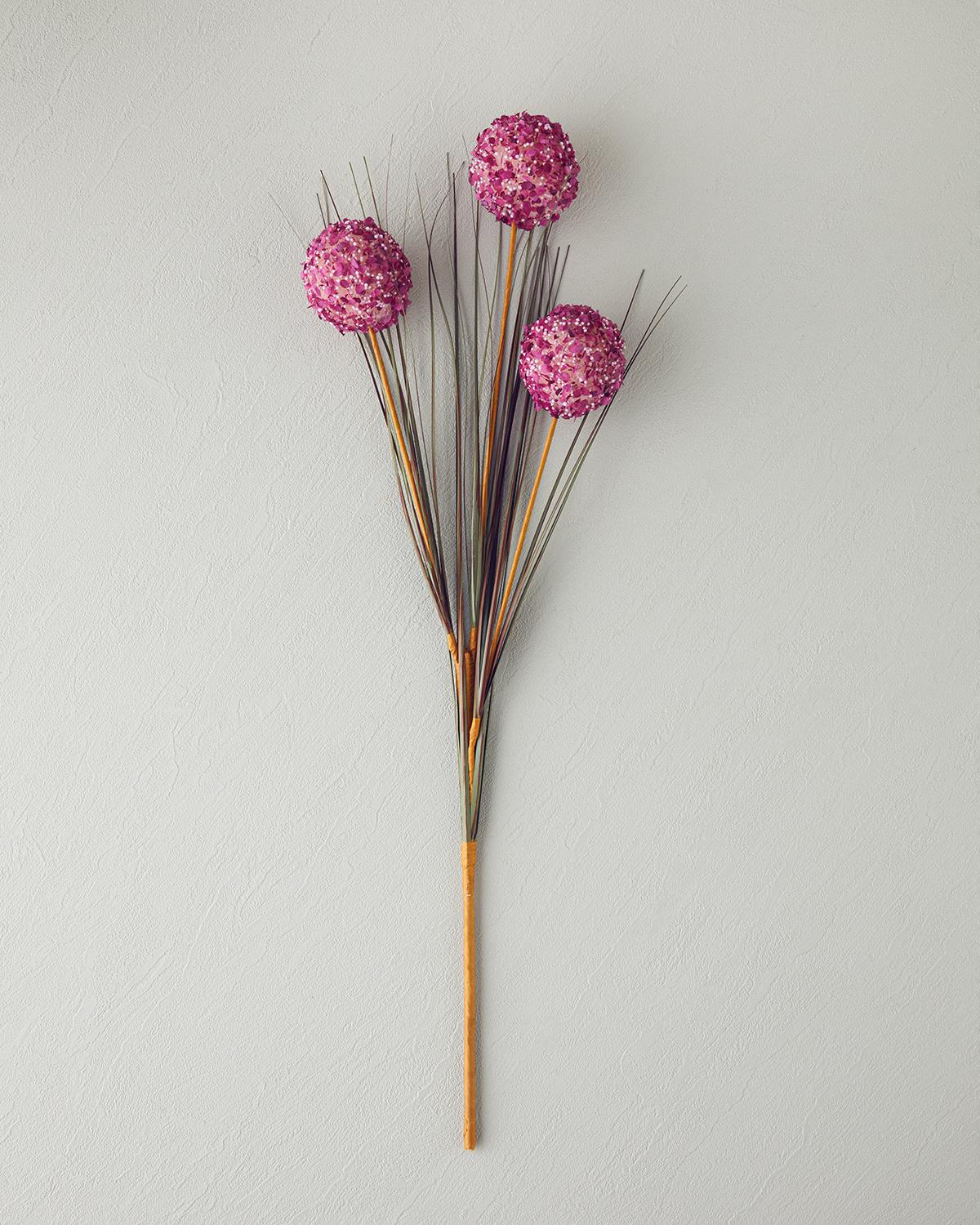 Grass Bush Artificial Flower - One Pc 63 cm Damson