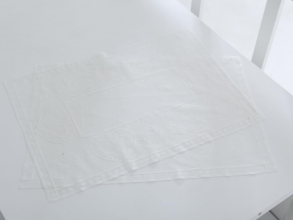 Heart АМЕРИКАНЗКИ СЕРВИЗ 2 комплекта Плетиво 40x60 cm Cream.