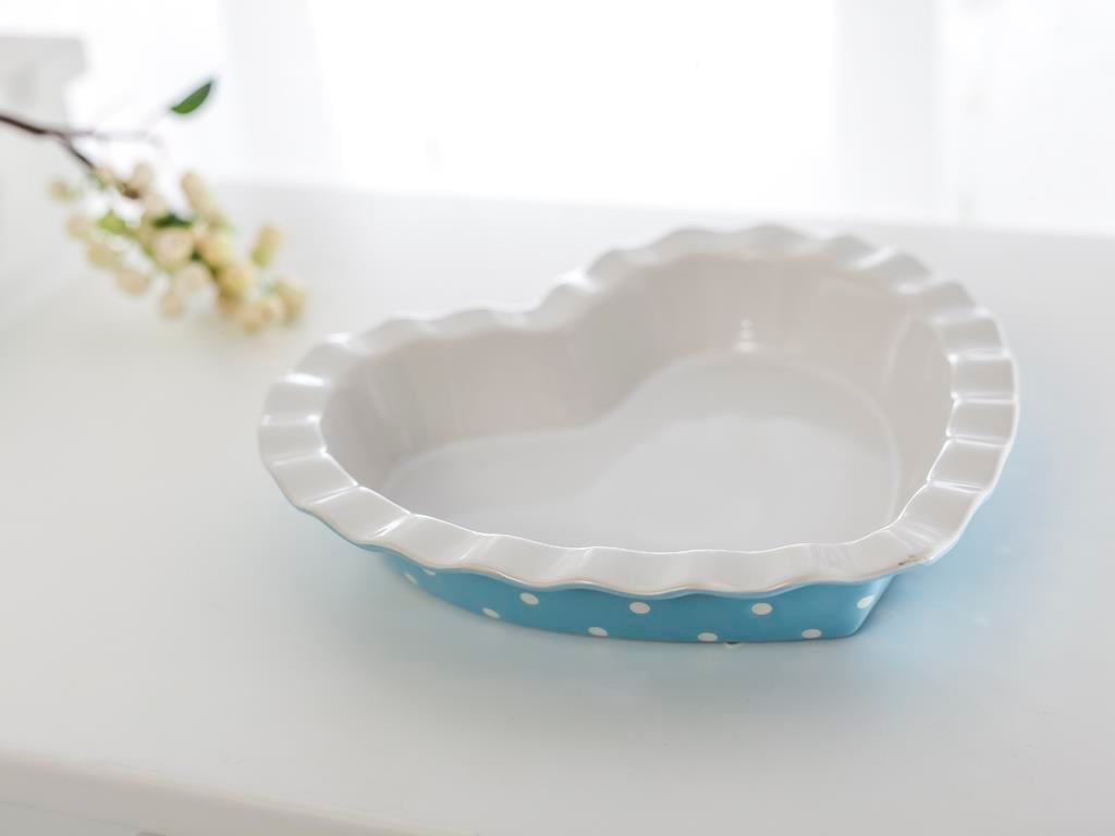 Hearts ТЕПСИЯ ЗА ФУРНА Stoneware Blue.