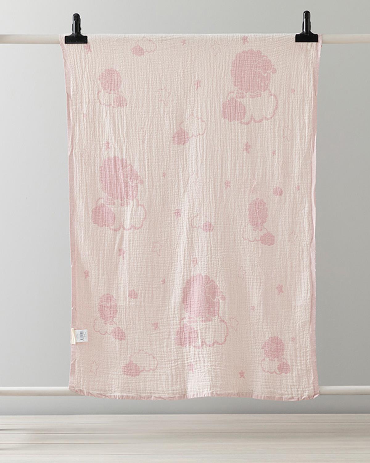 Kuzu Cotton Girls Baby Blanket 80x120 cm Pink
