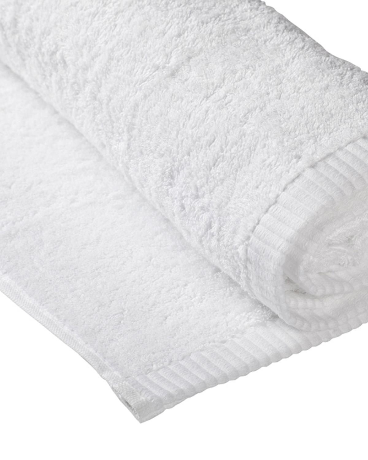 Leafy Bamboo Face Towel 50x90 cm White