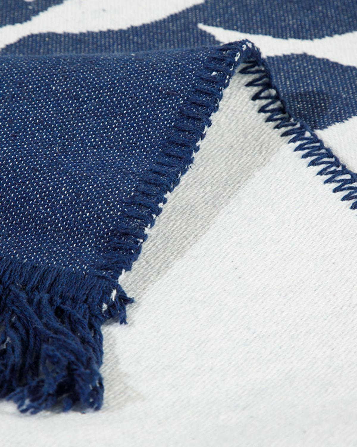 Little Fish Woven Rug 80x150 cm Navy Blue