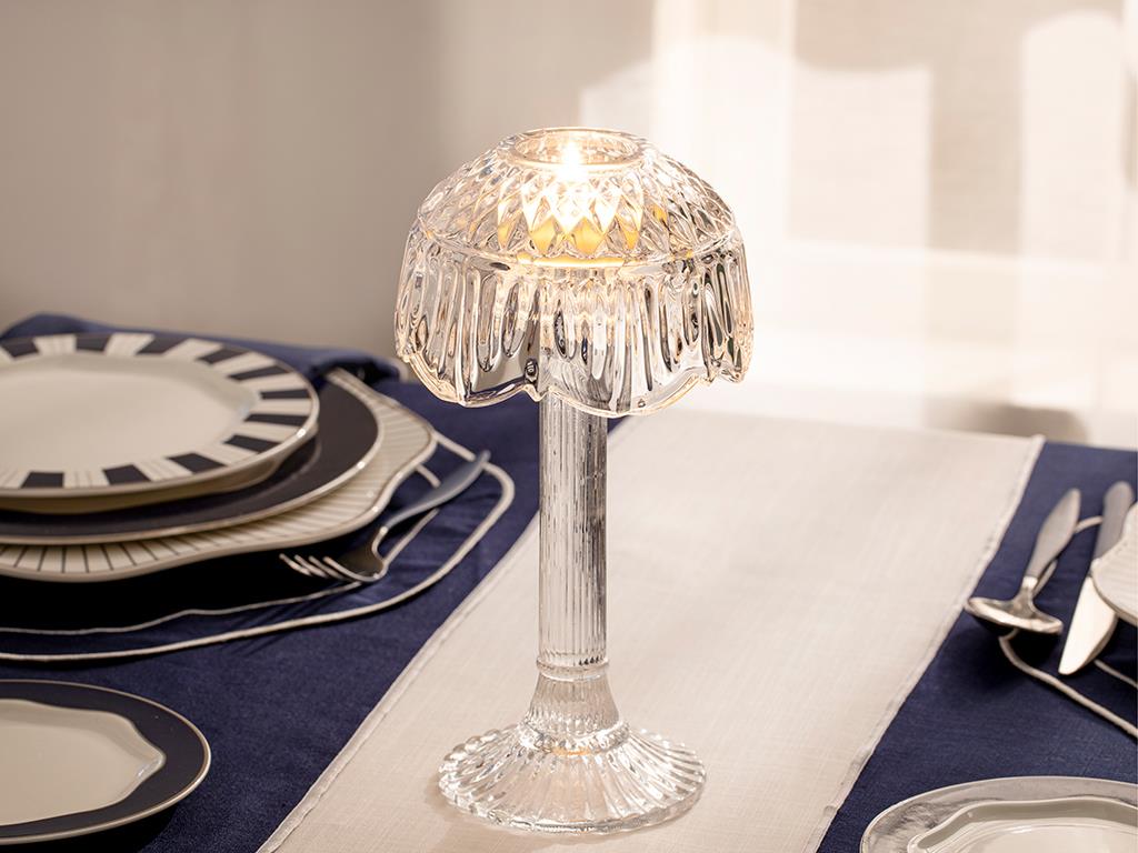 Luminance Candlestick 12x23 cm Transparent