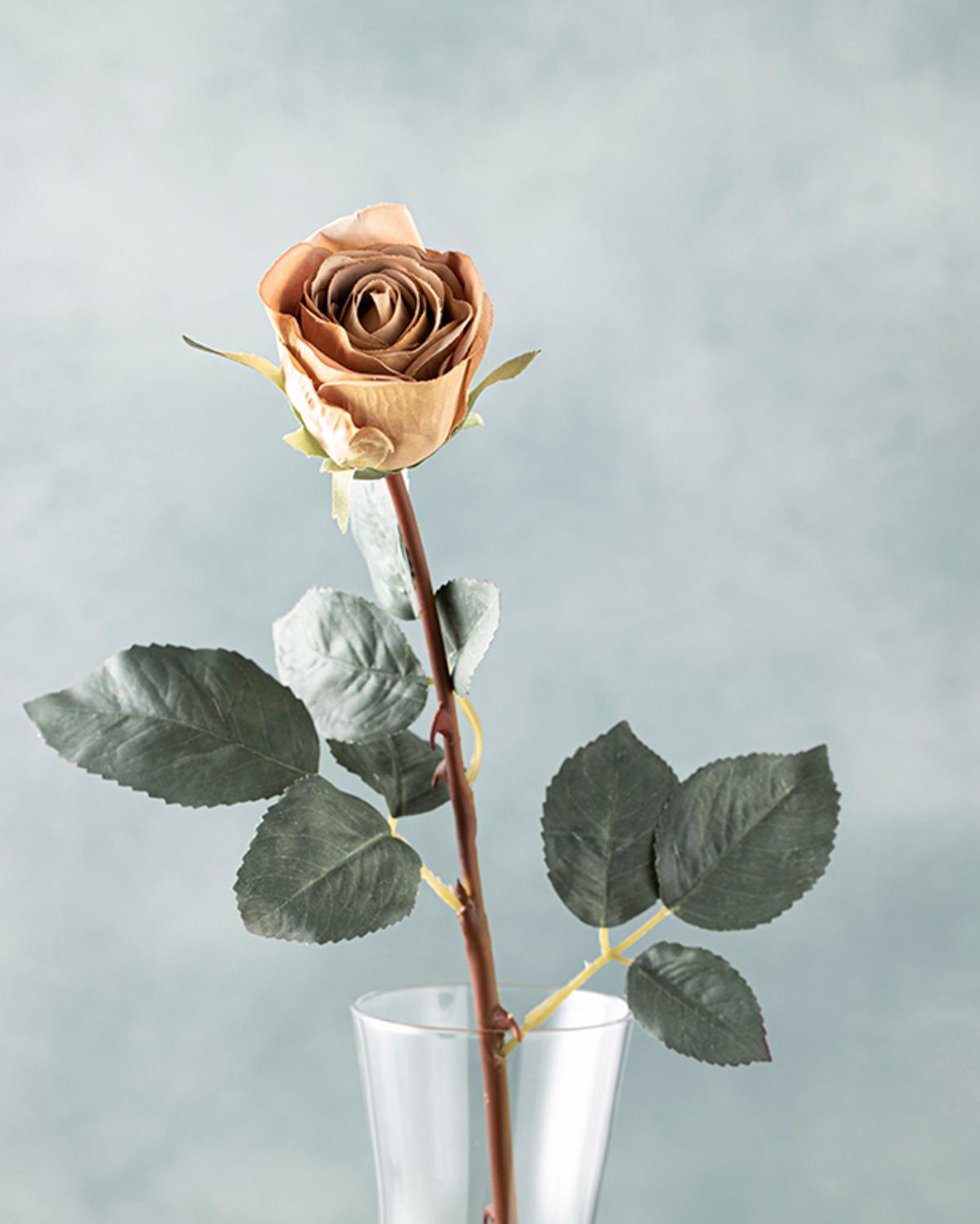 Majestic Rose Artificial Flower - One Pc 60 cm Cream