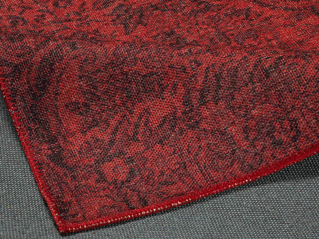 Montglam Carolina Chenille Woven Decorative Carpet 116x180cm Red