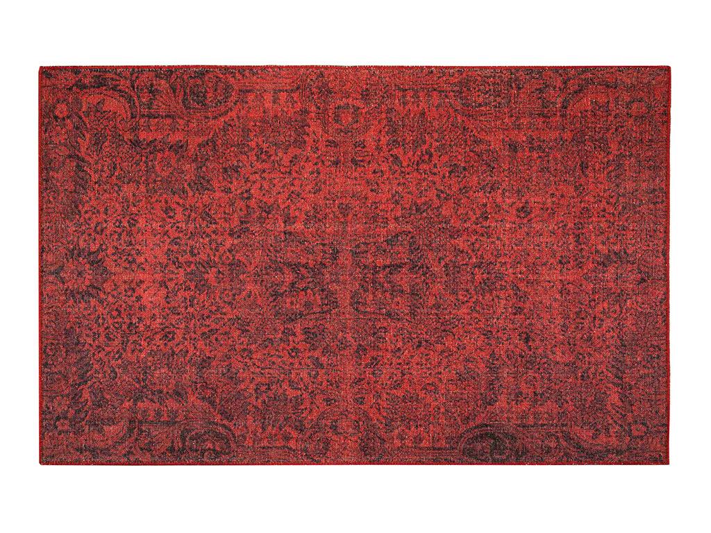 Montglam Carolina Chenille Woven Decorative Carpet 116x180cm Red