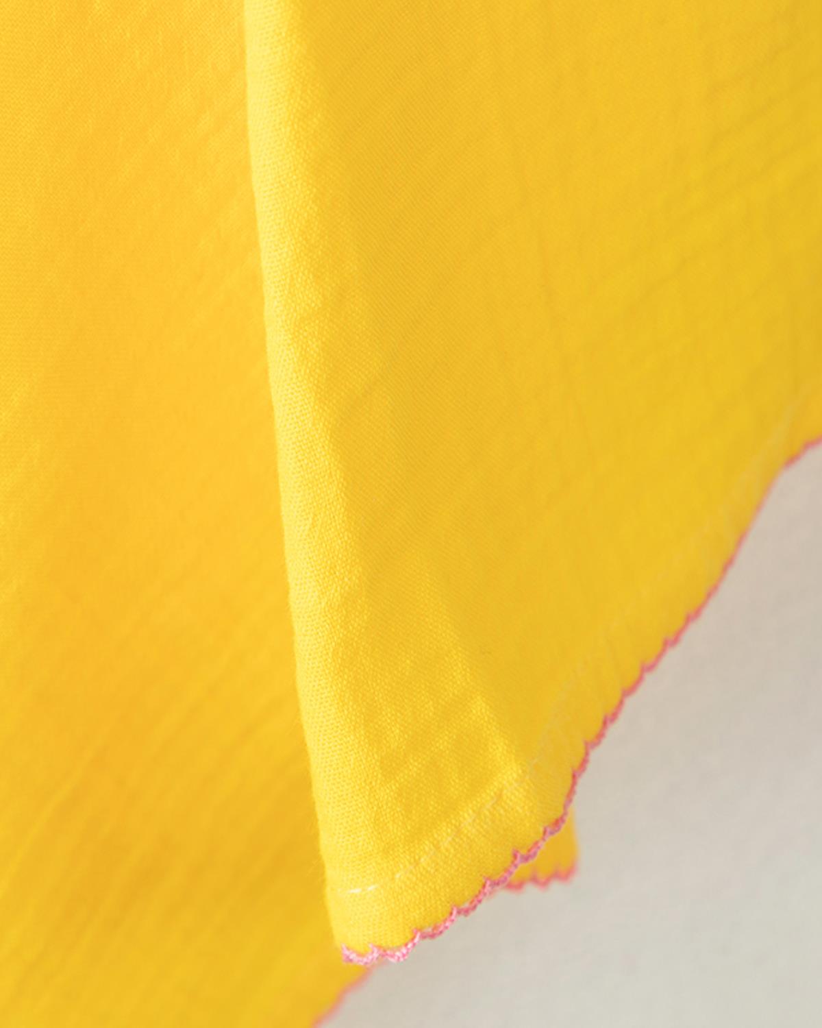 Müslin Cotton Crocheted Drying Cloth 40x60 cm Yellow