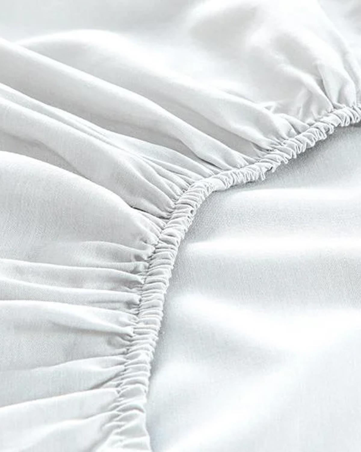 Novella Комплект Чаршафи С Л Единичен Размер, Premium Soft Cotton, Бяло, 100 X 200 Cm
