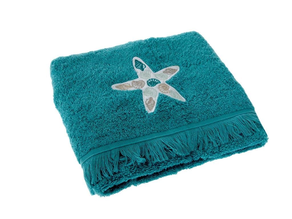 Ocean Tears ХАВЛИЯ ЗА ЛИЦЕ С пискюли Бродирани 50x80 cm Green