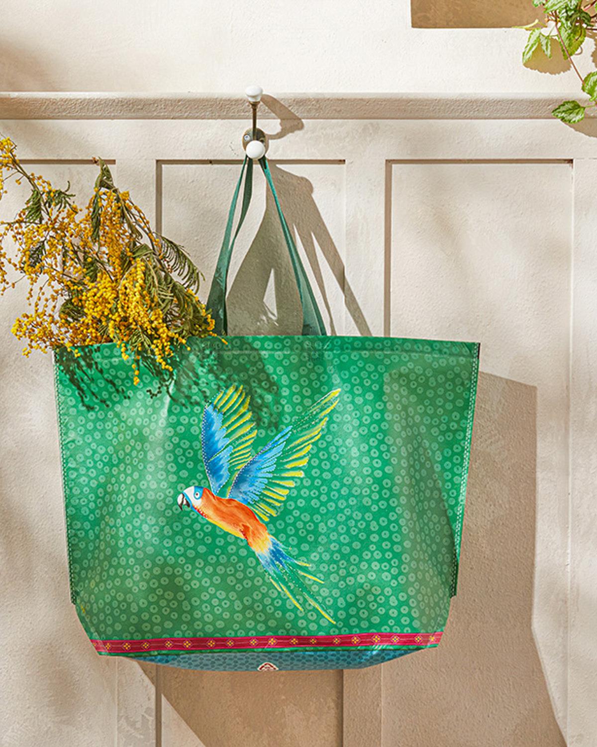 Parrot Paradise Shopping Bag 54,5x38 cm Green