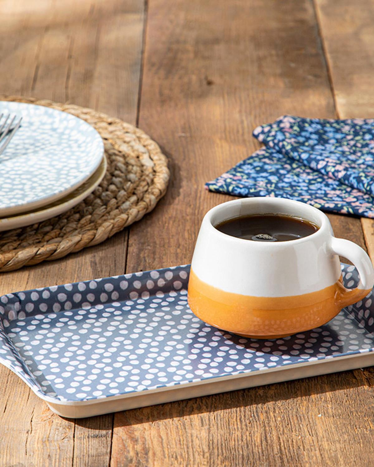 Pebbles Melamine Tray 23,5x14,5 cm Blue