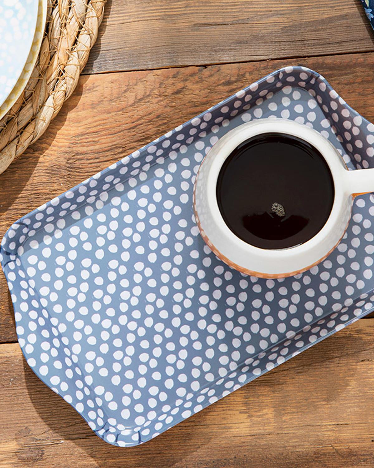 Pebbles Melamine Tray 23,5x14,5 cm Blue