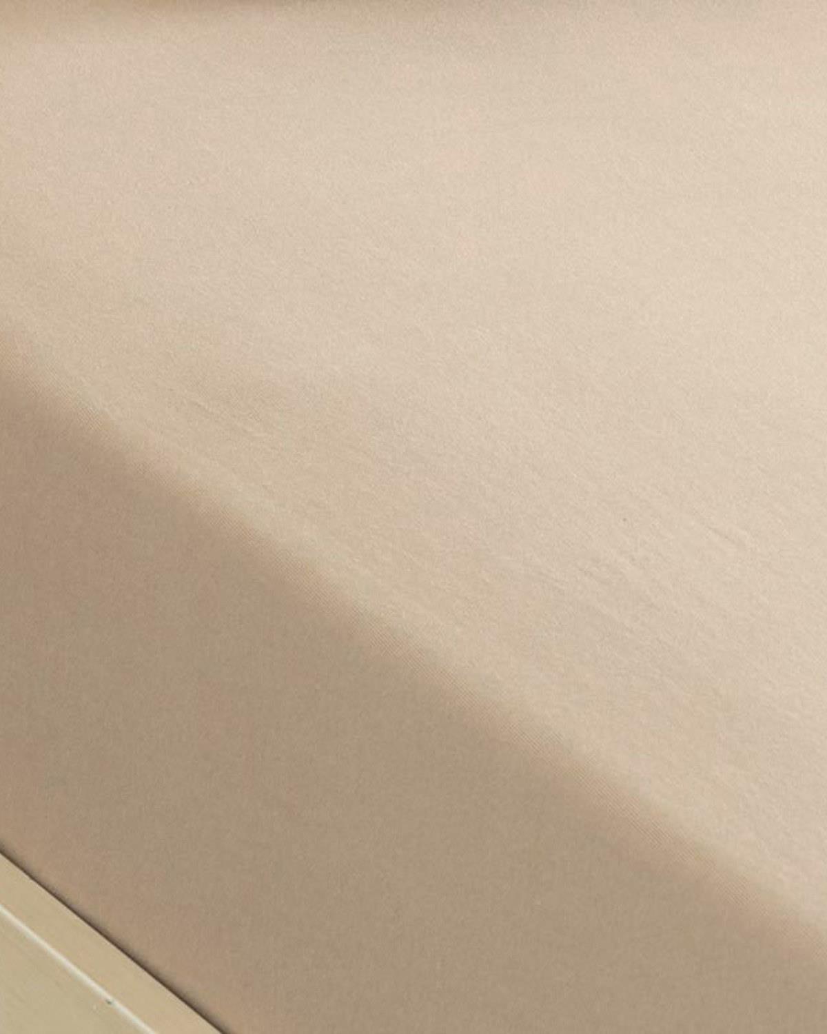 Plain КОМПЛЕКТ ЧАРШАФИ С Л Голям размер Памучно 180x200 cm Светлокафяво